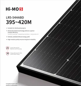 Hi-MO5 LR5 modul Panel surya Monocrystalline, 415W 410W 420W bermerek Populer pabrik China