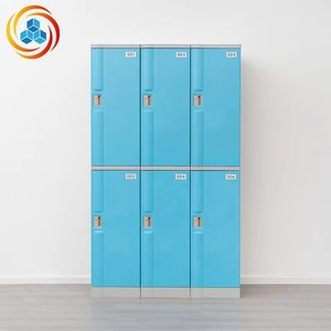 Casier de rangement modulaire moderne en ABS |   Armoire en plastique personnalisable avec serrure à clé, à poser au sol, pour école, gymnase, bureau, usage commercial - Product Image 5