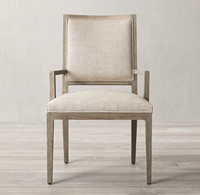 Fauteuil de salle à manger Rhoohill personnalisé, style américain, luxe moderne, dossier haut, pour intérieur