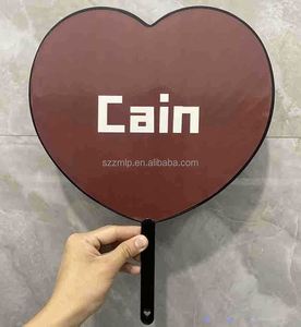 Ventilador de Mano Circular Transparente de Plástico de Doble Cara, Personalizado, de Gran Tamaño, para Fiestas de Apoyo a Ídolos Kpop - Product Image 5