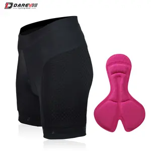 Darevie-pantalones cortos acolchados 3D de esponja para mujer, cortos suaves a prueba de golpes/transpirables para ciclismo