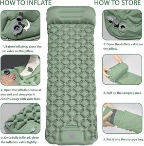 <span class=keywords><strong>Matelas</strong></span> de camping gonflable ultraléger avec oreiller intégré et pompe à pied, version améliorée, compact, <span class=keywords><strong>meilleur</strong></span> tapis de couchage - Product Image 2