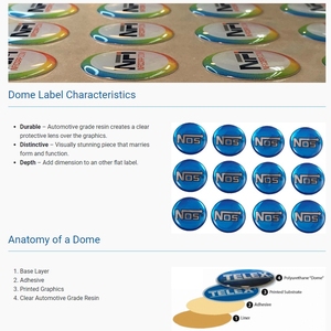 ملصقات مقببة ثلاثية الأبعاد من مادة البولي يوريثان المُقاومة للأشعة فوق البنفسجية ومزودة بقاعدة قبة ومصنوعة من مادة الإيبوكسي ومخصصة حسب الطلب ومجموعة ملصقات من مادة الإيبوكسي الشفافة - Product Image 3
