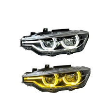 Ensemble de phares LED DRL bicolores Spoon Ikon pour BMW Série 3 F30 F35 2013-2018 avec lentille de projecteur