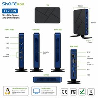 Sharerdp Mini PC Haute Performance FL700N ARM RK3288 Android Linux, Serveur Terminal Cloud, Client Léger Multi-utilisateurs