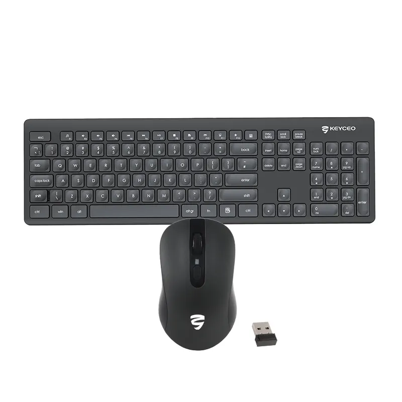 keyceo Support OEM 10 Meter Transmission range keyboard and mouse Ergonomic Low Power 2.4G wireless Combo different color