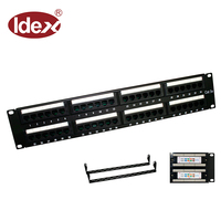 Produsen kabel OEM RJ45 Panel Patch 24 Port Cat6 dengan pemegang belakang