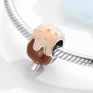 Real 925 plata esterlina bastante cuentas de helado de Chocolate de esmalte joyería fina encanto pulseras joyería de las mujeres Dropshipping. Exclusivo. - Product Image 4