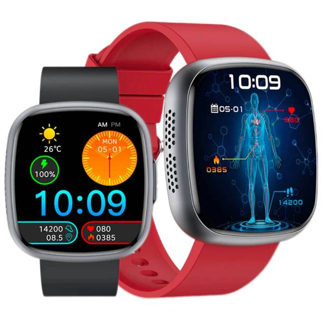 New ET593 Health Smart Watch 1.75-inch Full Touch Screen ECG SOS Call 24/7 Sleep Monitoring IP68 Dustproof Smartwatch for Sports