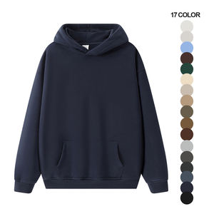 เสื้อฮู้ดโอเวอร์ไซส์แบบยูนิเซ็กซ์ ผ้าฝ้ายฟลีซ 100% ปักลายดอกไม้ มีกระเป๋าหน้า สวมใส่สบายๆ สำหรับฤดูใบไม้ร่วง - Product Image 1