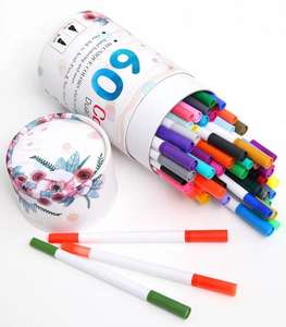Rotuladores de Doble Punta con 60 Colores, Punta de Pincel para Acuarela, Punta de Fieltro para Dibujar y Garabatear, Embalaje Suelto - Product Image 2