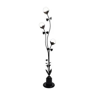 Wholesale Hotel Living Room Bedroom Elegant Flower Tree Corner Floor lamp Office Standing Chandelier Black Floor Lamp