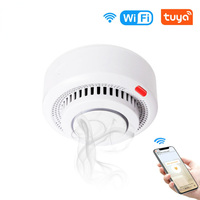 Détecteur de fumée sans fil WiFi Tuya avec batterie PST-YG400A, prix de gros usine