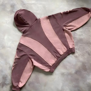 Pull à capuche tricoté personnalisé avec impression bouffante 100% coton 370gsm lourd respirant XL disponible - Product Image 3