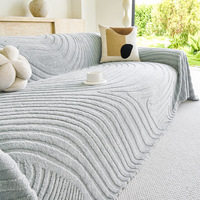 Housse de canapé universelle en soie glacée de luxe, motif floral, style européen, nouvelle collection automne-hiver 2026, lavable