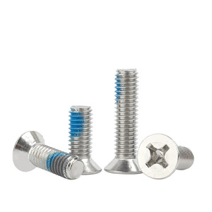 Tornillo de máquina avellanado de acero inoxidable azul Nylok de alta calidad, tamaño métrico DIN965 M2 M2.5 M3 M4, venta directa de fábrica - Product Image 5