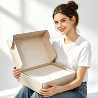 Boîte d'expédition en carton ondulé grand format, mate, écologique, biodégradable, réutilisable, imperméable, avec doublure en mousse et fermeture magnétique haut de gamme