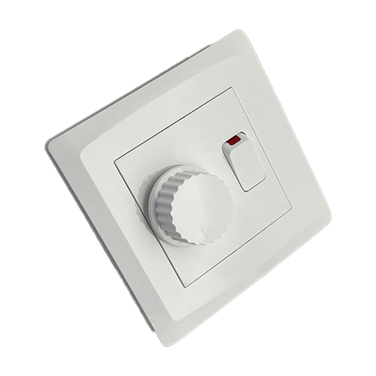 UK Standard One Gang Speed Dimmer Switch 10 Years Warranty Hotel Design Switch Socket Wall Electric Light Wall Switch