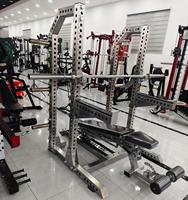 Station multifonction 3-en-1 en acier inoxydable pour musculation avec banc de presse multi-angles pour entraînement avec poids