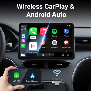 อะแดปเตอร์ไร้สาย CarPlay Android 2025 รุ่นใหม่ สมาร์ทออโต้ ติดตั้งง่ายแบบ Plug&Play เชื่อมต่อ <span class=keywords><strong>BT</strong></span> WiFi ได้เสถียร อัปเกรด OTA ได้ ใช้ได้กับรถยนต์ 99% - Product Image 3