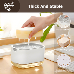 Bền Rò Rỉ Bằng Chứng Máy Tính Để Bàn Tổ Chức 2in1 Thiết Kế Bơm Tay Xà Phòng Dispenser <span class=keywords><strong>Set</strong></span> Cho Món Ăn & Chất Lỏng Xà Phòng Tắm & Nhà Vệ Sinh Nguồn Cung Cấp - Product Image 3