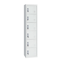 Casier d'armoire de stockage de fer de gymnase de 2 3 4 5 6 portes en métal bon marché de matériel de bureau