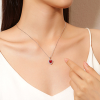 Dan Jewelry Zirkoon hanger ketting voor jubileum 925 sterling zilveren ketting Valentijnscadeau