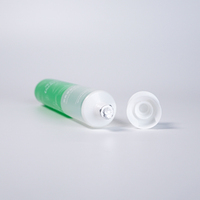 Aangepaste 80g 100g groene doorschijnende matte PE tube plastic tandpastatube verpakking met flip-top deksel voor fruit smaak tandpasta