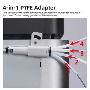 Adaptador 4 en 1 de PTFE para Impresora 3D, Conector AMS para Expansión de Tubo de Material, 4 Módulos de Alimentación para <span class=keywords><strong>Bambulab</strong></span> <span class=keywords><strong>X1</strong></span>/P1 X1C P1S P1P - Product Image 2