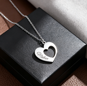 Set di Collane con Ciondolo a Cuore Madre Figlia in Acciaio Inossidabile, Collane per Donne, Regalo Commemorativo d'<span class=keywords><strong>Amore</strong></span> Familiare Inciso - Product Image 4