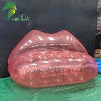 Canapé gonflable géant publicitaire, canapé gonflable transparent à grande bouche, canapé gonflable à air
