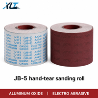 Rouleau de papier abrasif de qualité, déchirable, pour ponçage manuel, rouleau de toile abrasive en oxyde d'aluminium JB-5 pour le ponçage des métaux