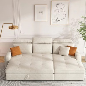 <span class=keywords><strong>Sofá</strong></span> <span class=keywords><strong>Cama</strong></span> Convertible Moderno de Doble Uso con Respaldo, Nuevo, Económico, de Tela Extensible para Sala de Estar - Product Image 2