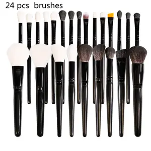 24pcs strumenti per il trucco professionale per truccatori setole sintetiche angolo di fondazione cubo di ghiaccio kit cosmetici per capelli veri pennello