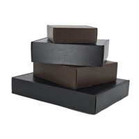 Nouvelles boîtes d'expédition pliantes de luxe Pulida 2026 en carton ondulé noir, personnalisables, écologiques et recyclables, avec impression sur mesure