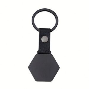 Llavero de Metal Hexagonal Grabado con Láser, Personalizado con el Logotipo de la Empresa, en Acero Inoxidable, Varias Formas Disponibles - Product Image 3