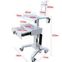 Carrito de Almacenamiento para Escáner Dental, Carrito Auxiliar con Ruedas, Carrito Médico Dental Portátil, Carrito para Clínica Dental, Instrumento de Belleza