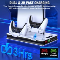 Support de charge de haute qualité, station de charge et de refroidissement pour console de jeu PS5, contrôleur fin