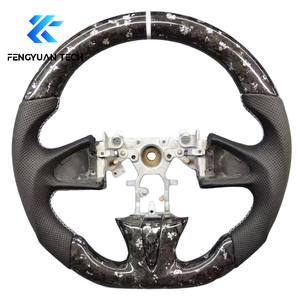Volant de voiture en fibre de carbone avec palettes de changement de vitesse <span class=keywords><strong>pour</strong></span> Infiniti Q50 Q50L Q50S G37 2014 3.0 3.7 2015 2018 2019 2020 - Product Image 1
