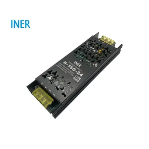 INER N-150-24 Factory CE FCC EMC Constant Voltage LED Driver AC to DC IP20 Indoor Aluminum Switching Mode Power Supply 24V 150W