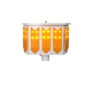 Solar Traffic Flashing <b>Light</b> Aluminum Frame IP65 <b>Pole</b> Mount LED Display Screen Non Reflective - Product Image 4