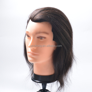Têtes de mannequin d'entraînement <span class=keywords><strong>pour</strong></span> <span class=keywords><strong>coiffeur</strong></span>, 100% cheveux humains, sans barbe, vente en gros - Product Image 4