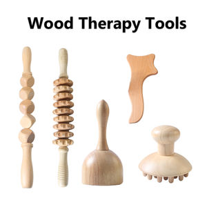 Novedad 2023 al Por Mayor Herramientas de Masaje de Maderoterapia Rodillo de Masaje de Madera Manual Set de Herramientas de Terapia con Bambú - Product Image 6