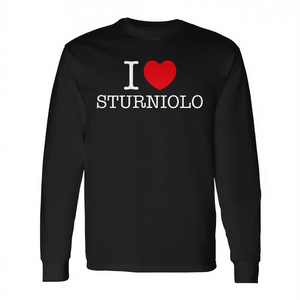 Camiseta de Manga Larga Personalizada con Nombre I Love Sturniolo, Cuello Redondo Unisex para Adultos, Impresión en Serigrafía Promocional - Product Image 2