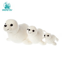 Peluches OEM d'otarie blanche mignonne Jouets d'otarie en peluche souple avec rembourrage en coton PP