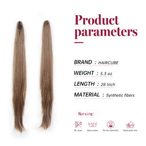 Pinza de extensión de cola de caballo, extensión de cabello sintético, extensión de cabello, 150g, 28 pulgadas - Product Image 5