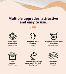 Acryl rechthoekig modern transparant bureau-aquarium voor slaapkamer en woonkamer, geschikt voor <span class=keywords><strong>betta</strong></span>'s en schildpadden, ecologisch aquarium - Product Image 4