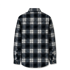 Camisa de Franela a Cuadros de Manga Larga para Hombre, de Alta Calidad, Corte Regular, Informal, de Algodón, con Botones - Product Image 4