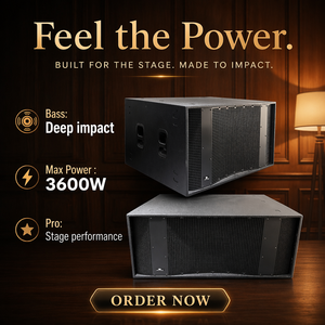 อุปกรณ์เสียงระดับมืออาชีพ AUDIO IMPACTO 321 ซับวูฟเฟอร์ไม้แบบแอคทีฟสำหรับใช้งานกลางแจ้ง ขนาด 3*21 นิ้ว กำลังขับ 2400 วัตต์ เสียงคาร์ดิออยด์ IMPACTO 321 H - Product Image 6