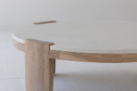 Moderne Holz Eiche antike natürliche Wohn möbel setzt runden Akzent Kaffee tafel Mittel tisch Wohnzimmer Tisch